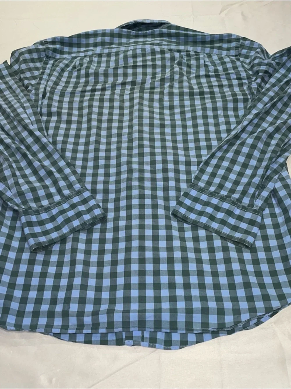 J.Crew Mens Gingham Button Down Shirt Blue Green Check Cotton Size M Tailored